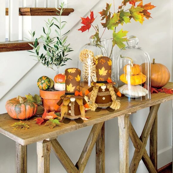 2 Pieces Fall Gnomes Plush Fall Thanksgiving Decorations for Home Table Décor - Picture 6 of 8